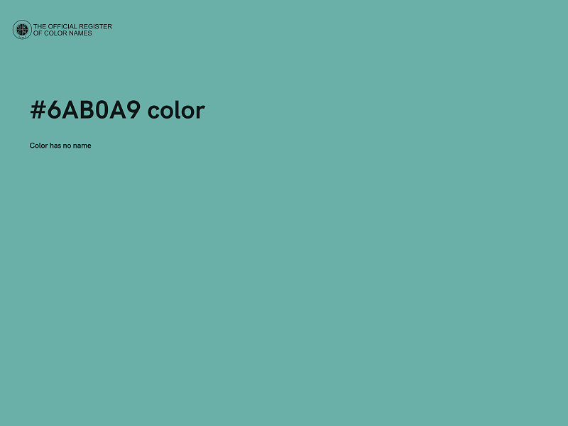 #6AB0A9 color image