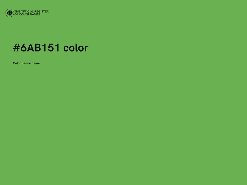 #6AB151 color image