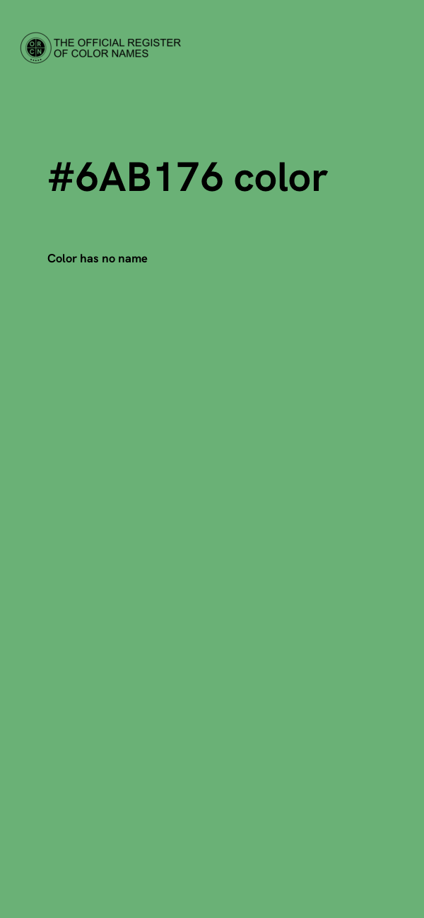 #6AB176 color image