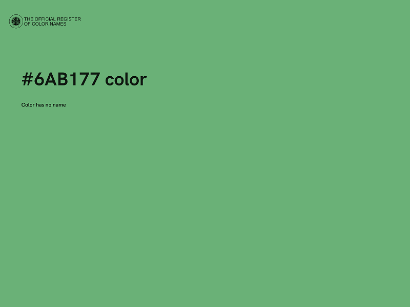 #6AB177 color image