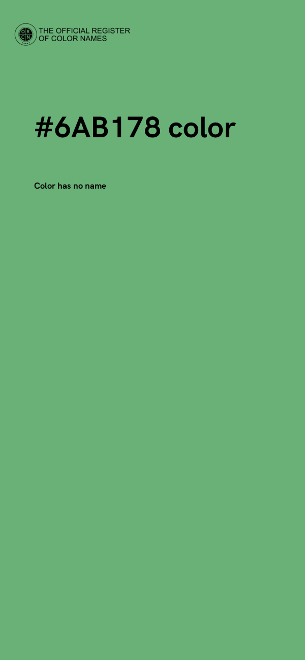 #6AB178 color image