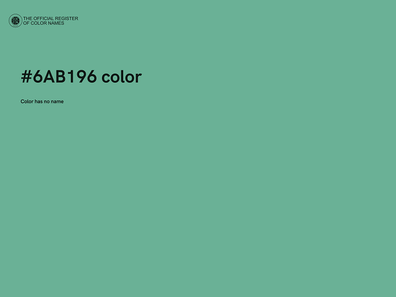 #6AB196 color image