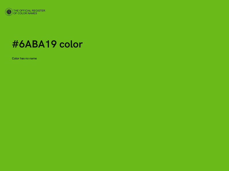 #6ABA19 color image