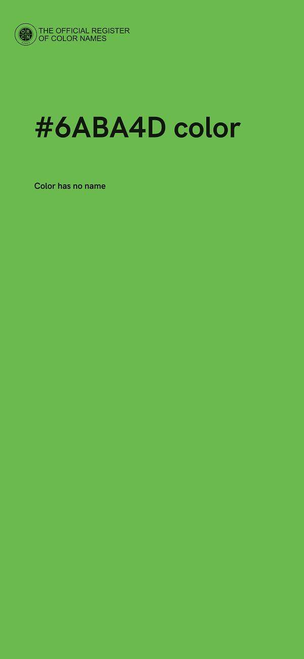 #6ABA4D color image