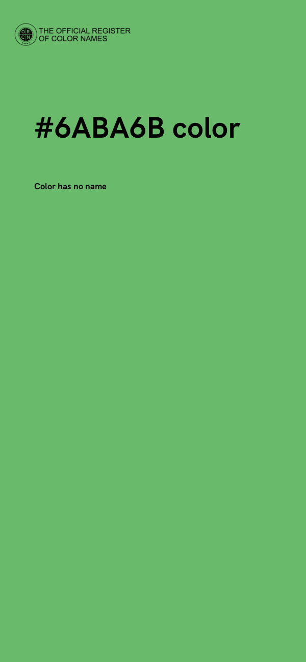 #6ABA6B color image