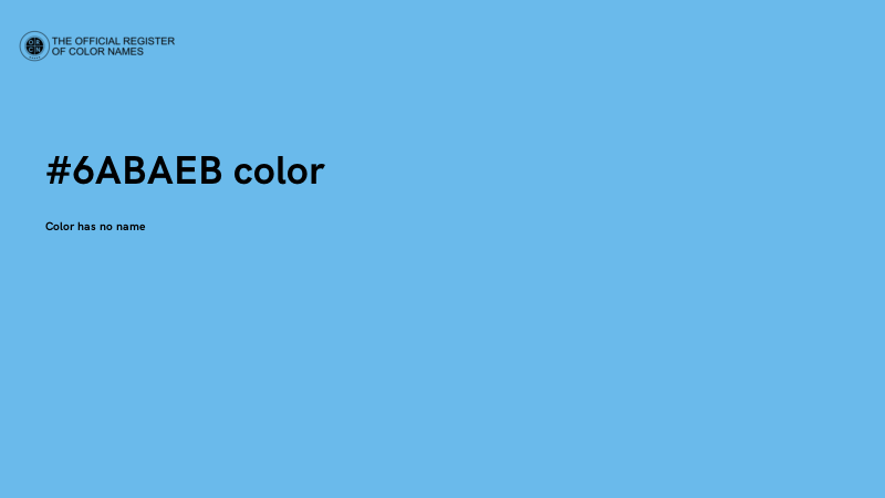#6ABAEB color image