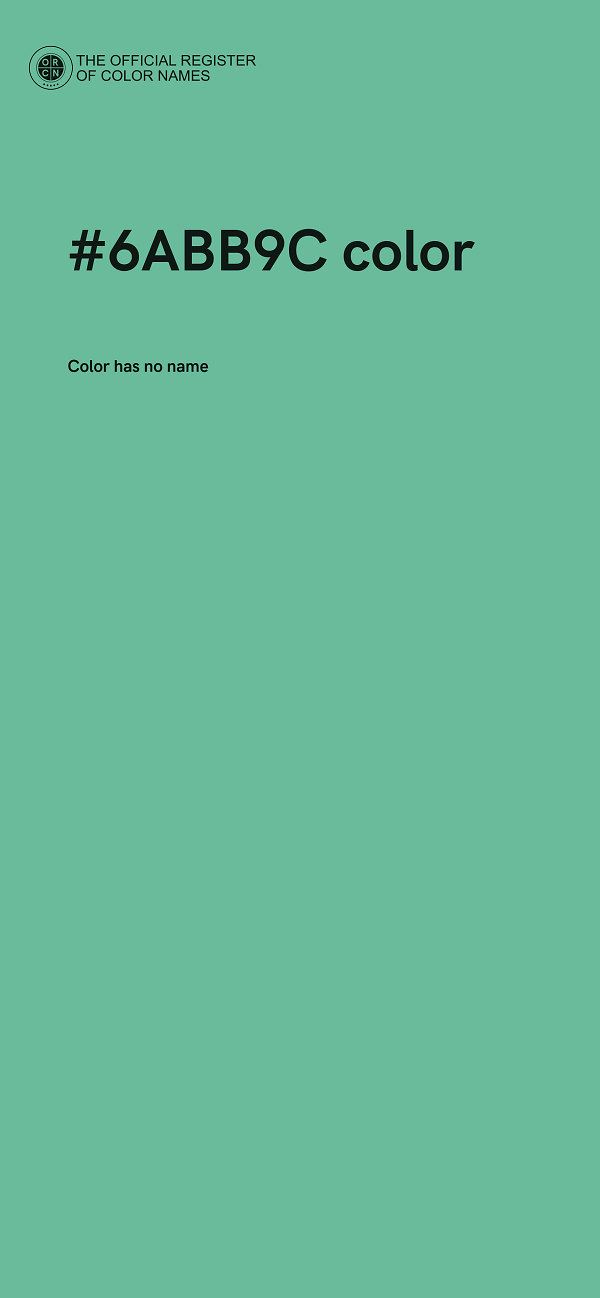 #6ABB9C color image