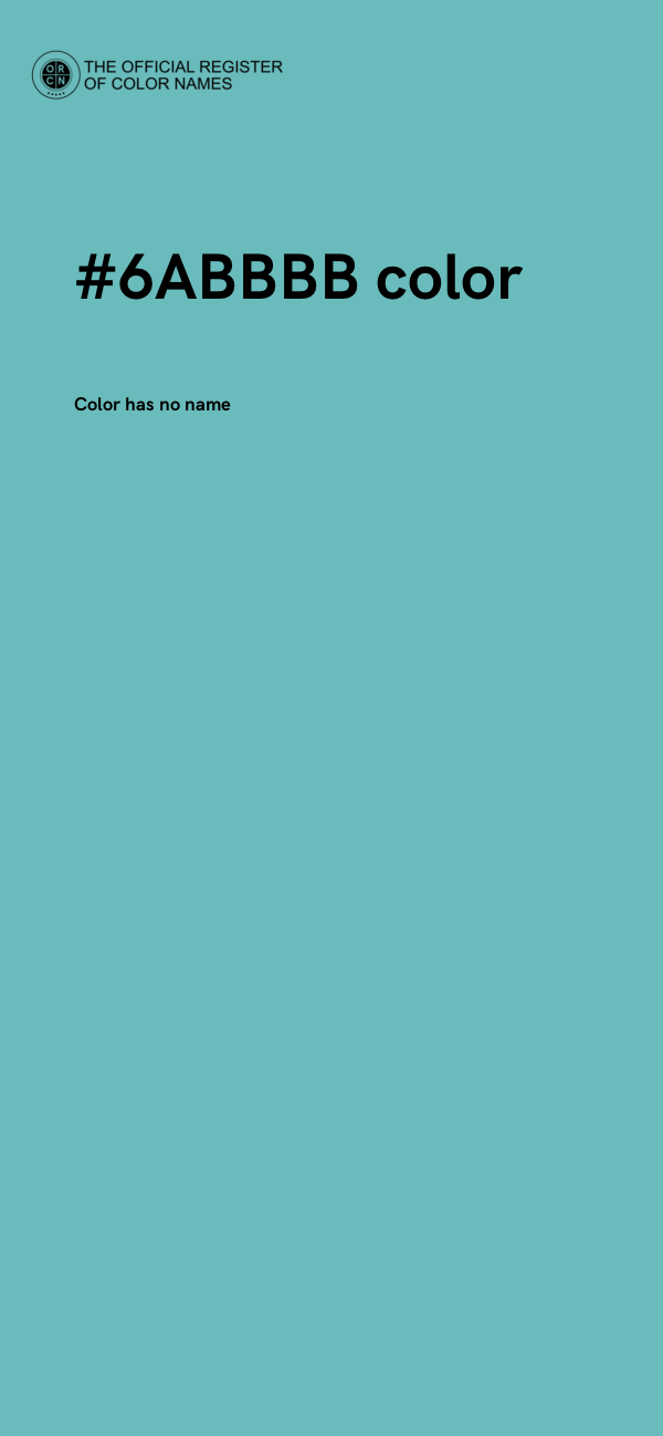 #6ABBBB color image
