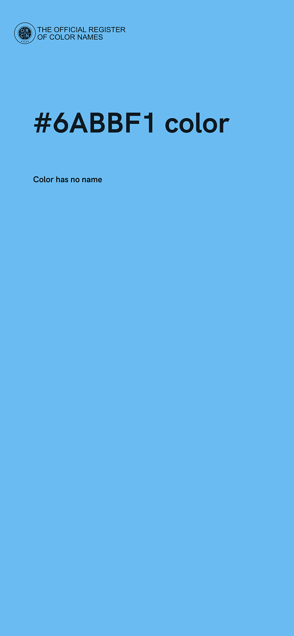 #6ABBF1 color image