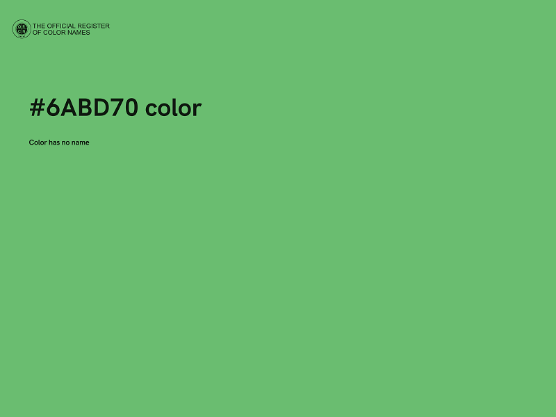 #6ABD70 color image