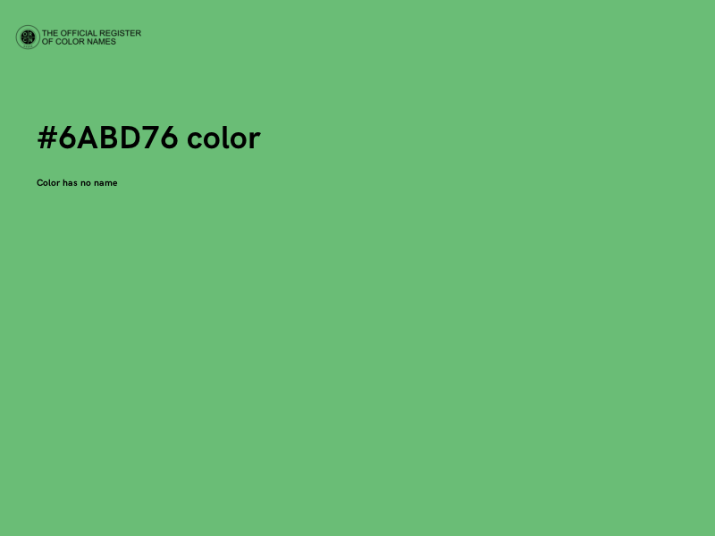 #6ABD76 color image