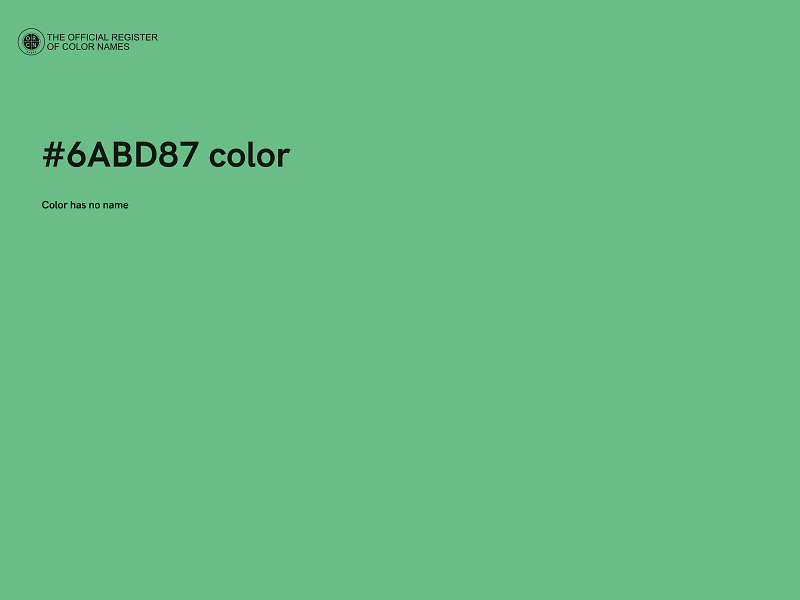 #6ABD87 color image