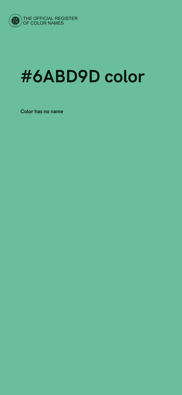 #6ABD9D color image
