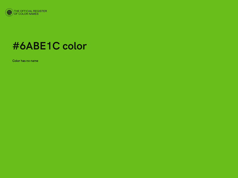 #6ABE1C color image