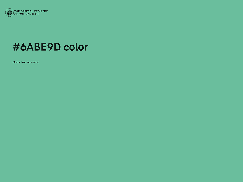 #6ABE9D color image