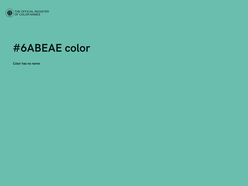 #6ABEAE color image