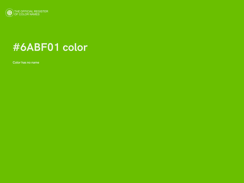 #6ABF01 color image