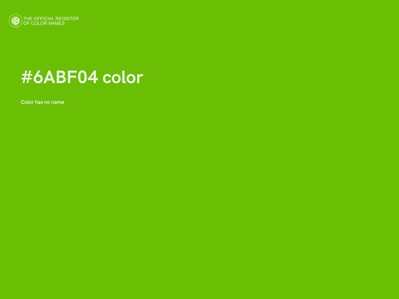 #6ABF04 color image