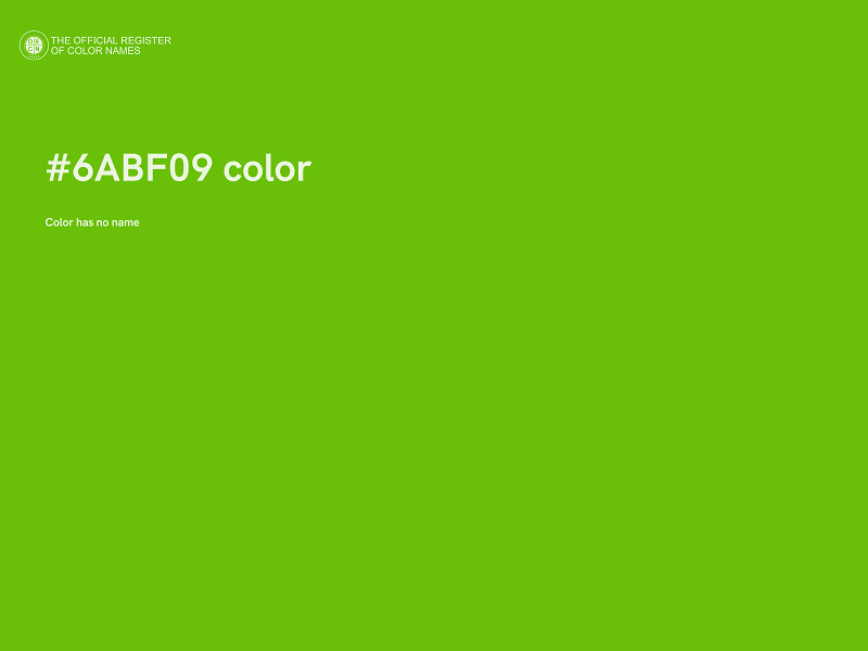#6ABF09 color image
