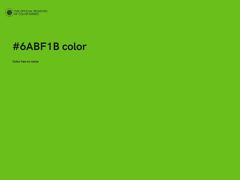 #6ABF1B color image