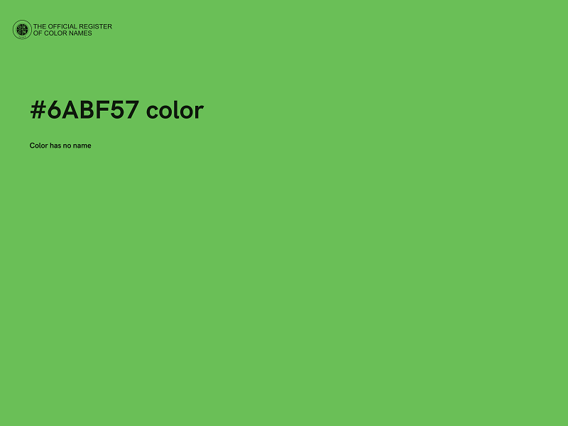 #6ABF57 color image