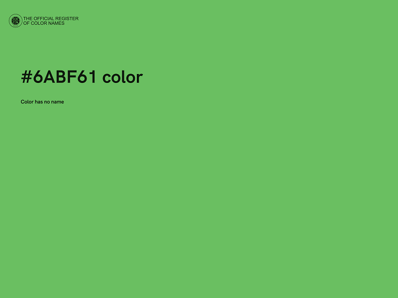 #6ABF61 color image