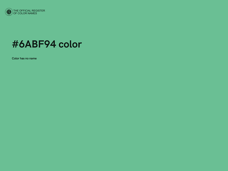 #6ABF94 color image