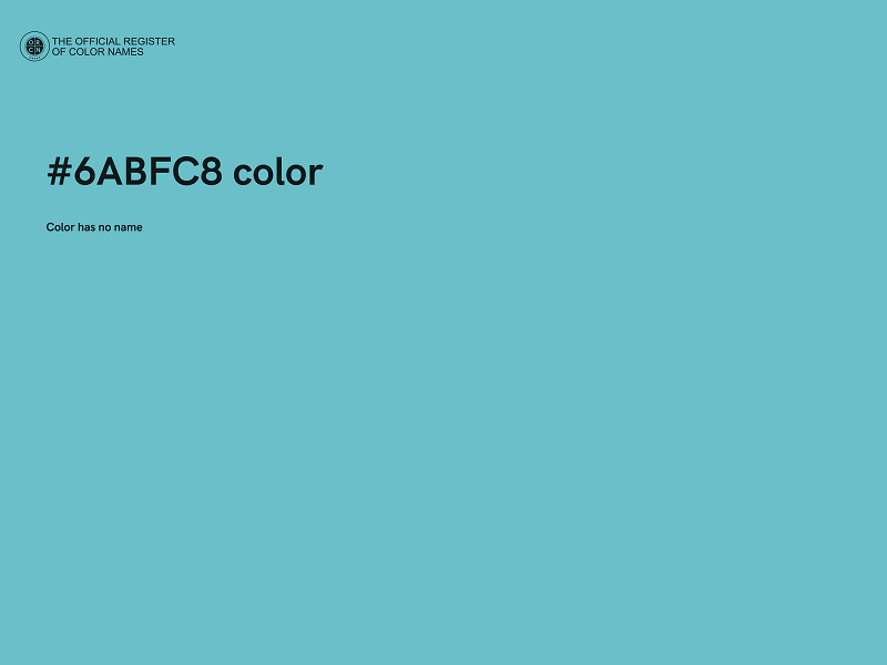 #6ABFC8 color image