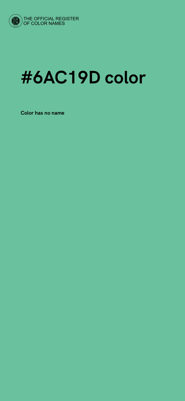 #6AC19D color image