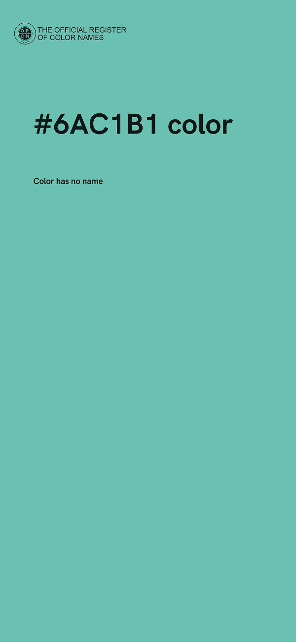 #6AC1B1 color image