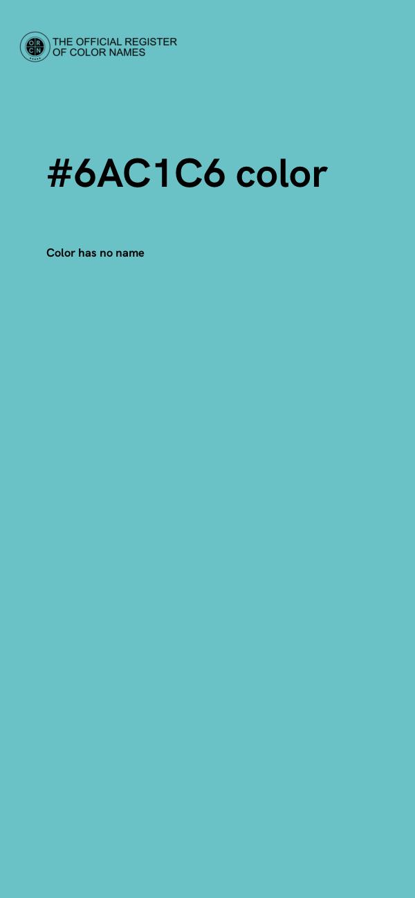 #6AC1C6 color image