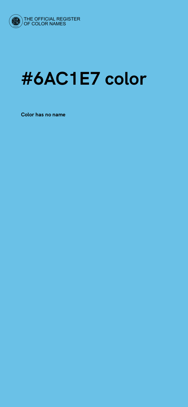 #6AC1E7 color image