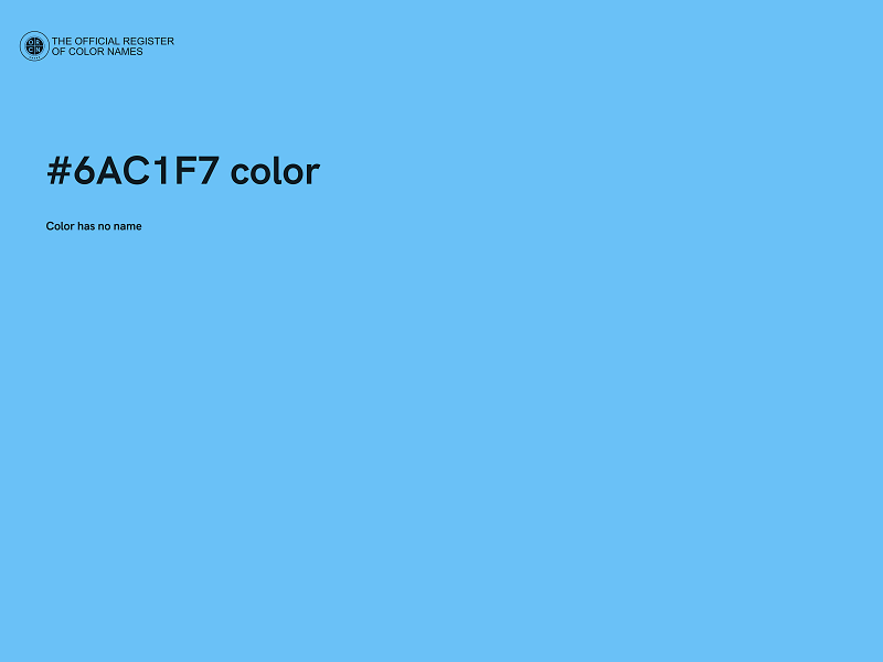 #6AC1F7 color image