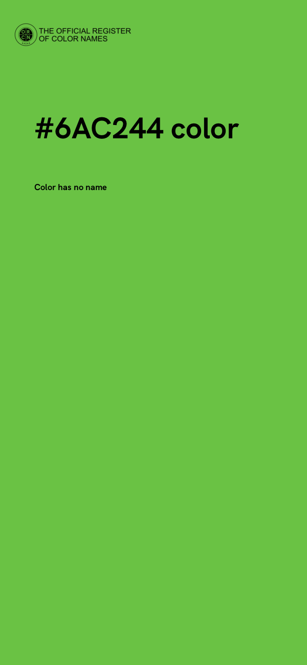 #6AC244 color image
