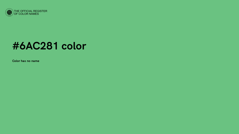 #6AC281 color image