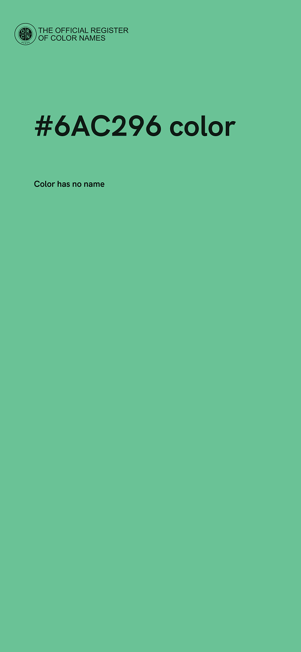 #6AC296 color image