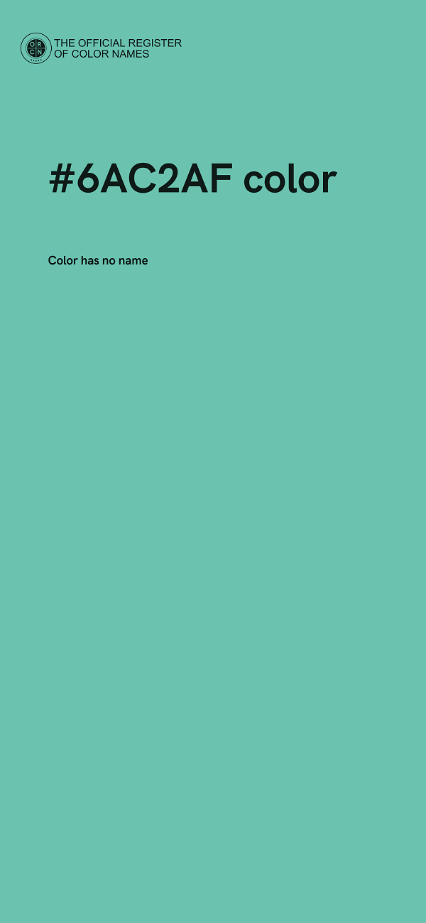 #6AC2AF color image