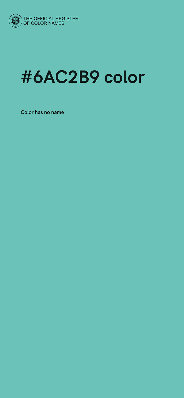 #6AC2B9 color image