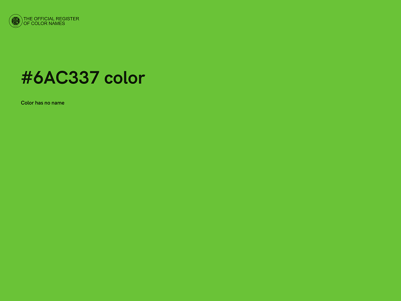 #6AC337 color image