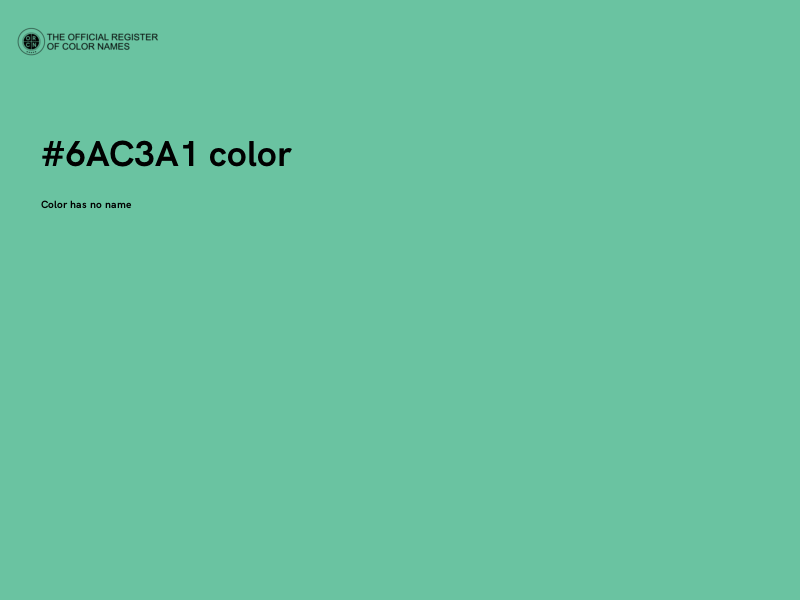 #6AC3A1 color image