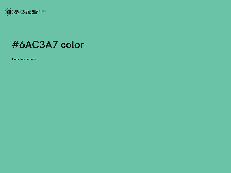 #6AC3A7 color image