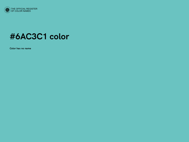 #6AC3C1 color image