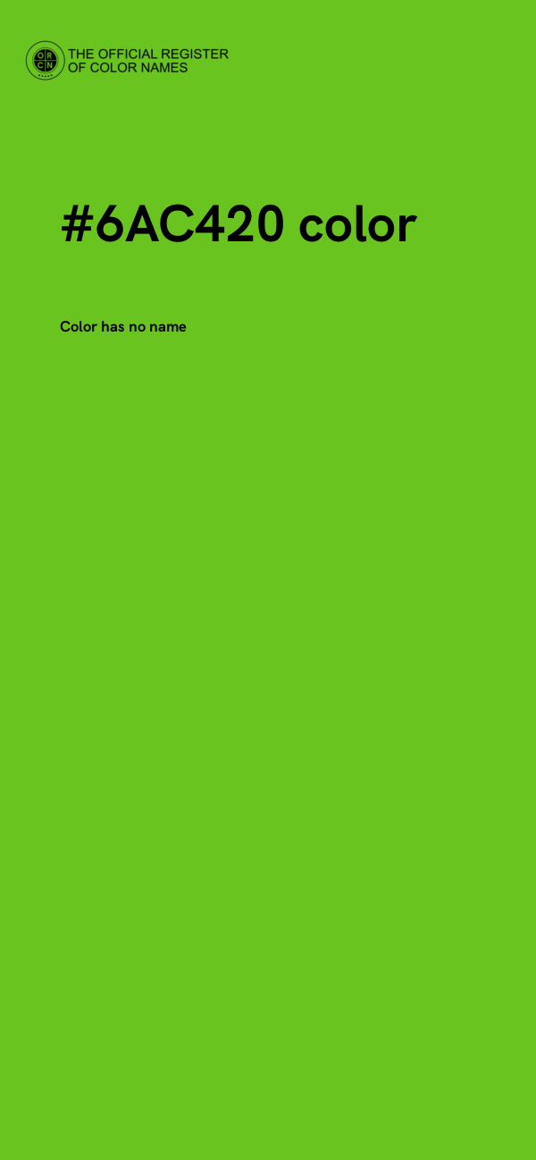 #6AC420 color image
