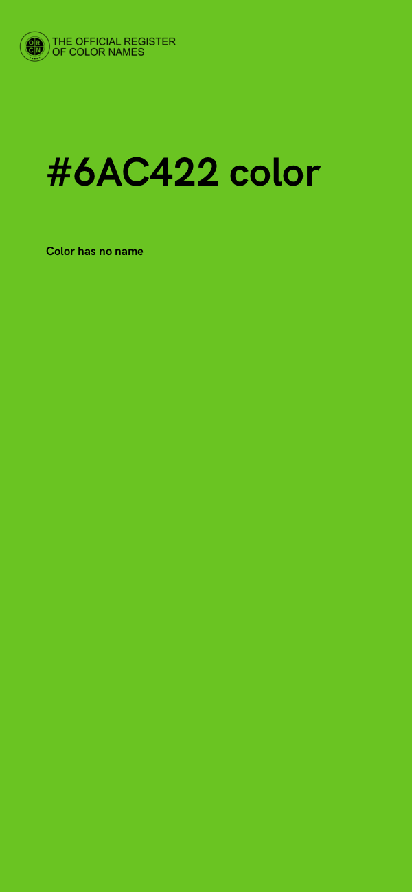 #6AC422 color image