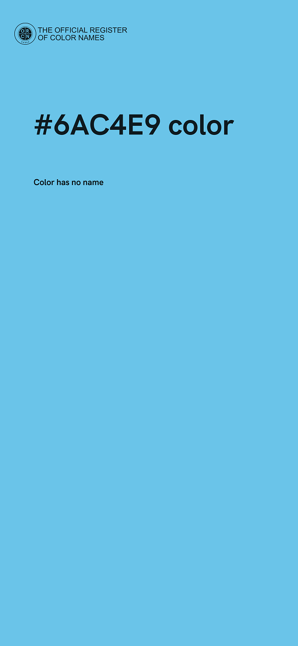 #6AC4E9 color image