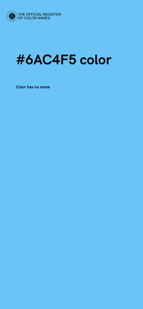 #6AC4F5 color image