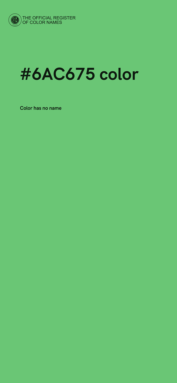 #6AC675 color image