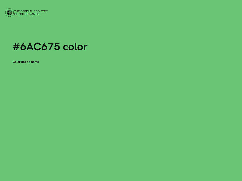 #6AC675 color image