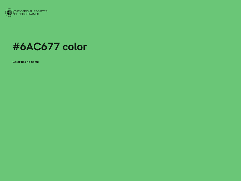 #6AC677 color image