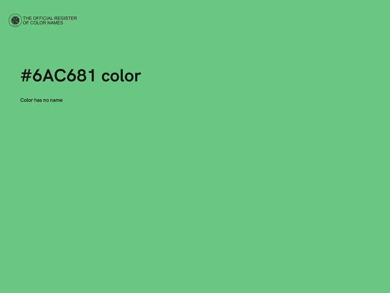 #6AC681 color image